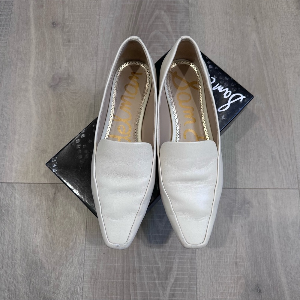 Sam Edelman Emilie Ivory Leather Flat